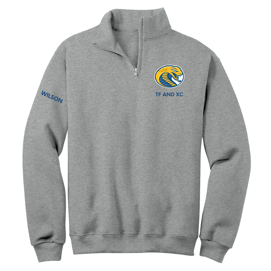 Coker University TF and XC Sport Gray Quarter-Zip - Michael Wilson