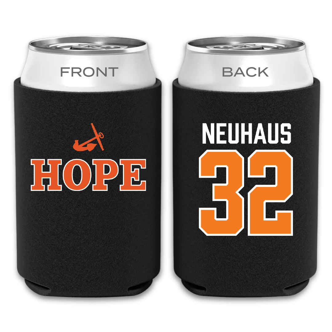 Hope College Basketball Black Can Cooler - #32 Simon Neuhaus