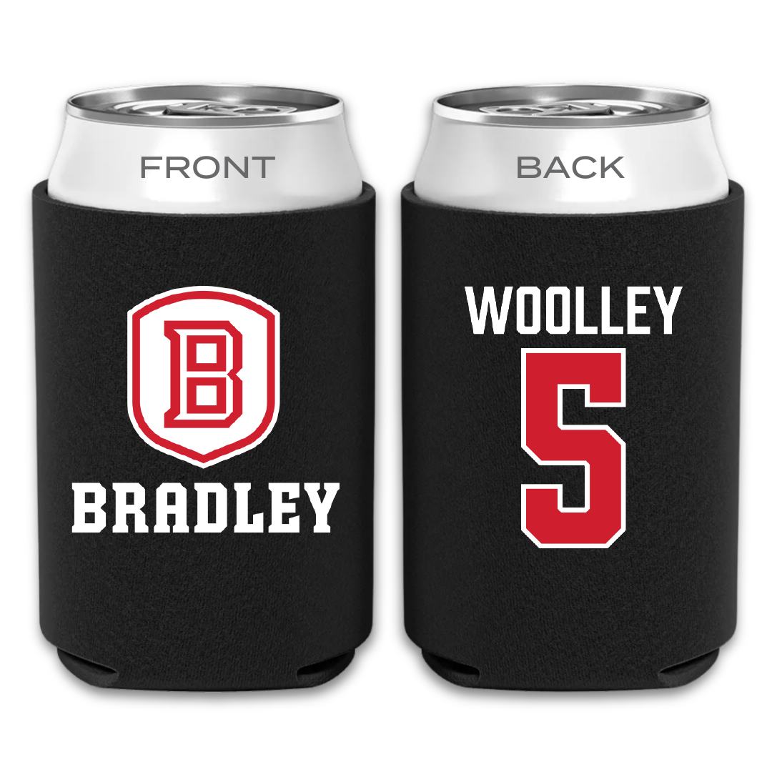 Bradley University Soccer Black Can Cooler - #5 Dominic Woolley