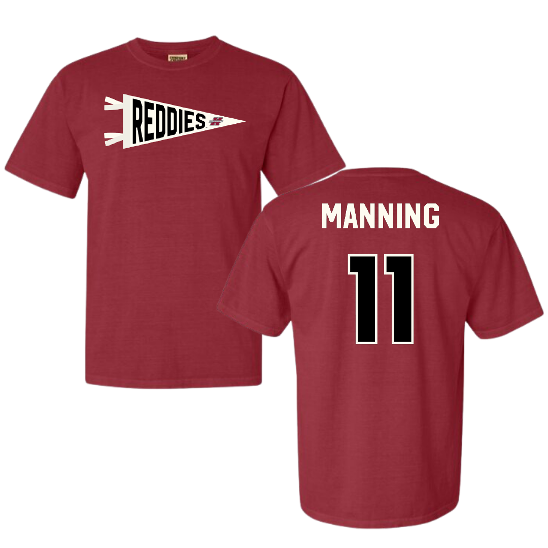 Henderson State University Football Crimson Pennant Comfort Colors Tee - #11 Paul Manning