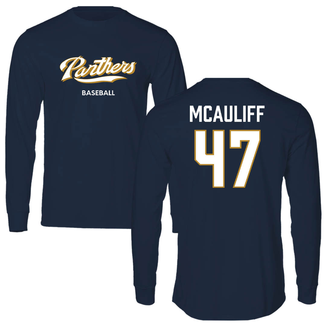 Florida International University Baseball Navy Long Sleeve - #47 Daniel McAuliff