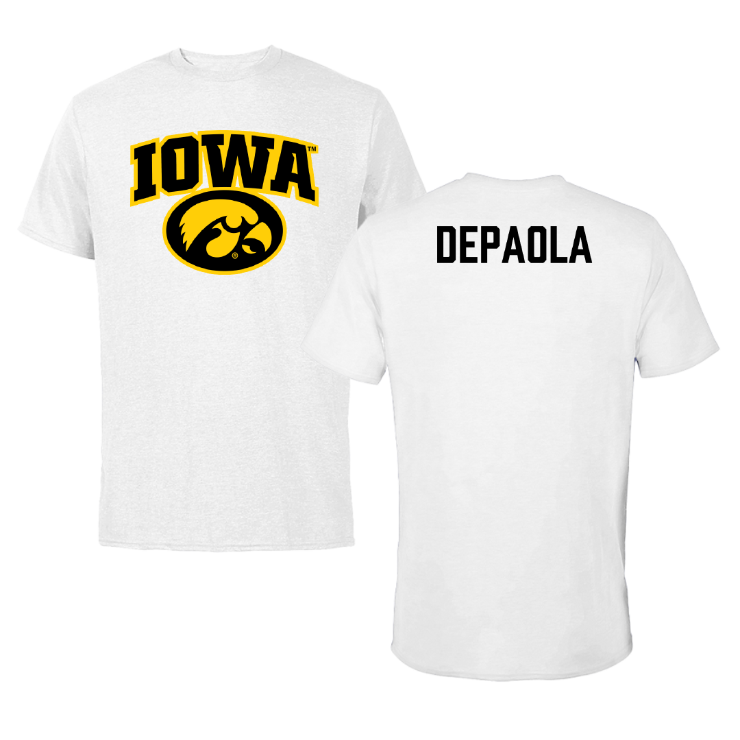 University of Iowa Gymnastics White Tee - Stella DePaola