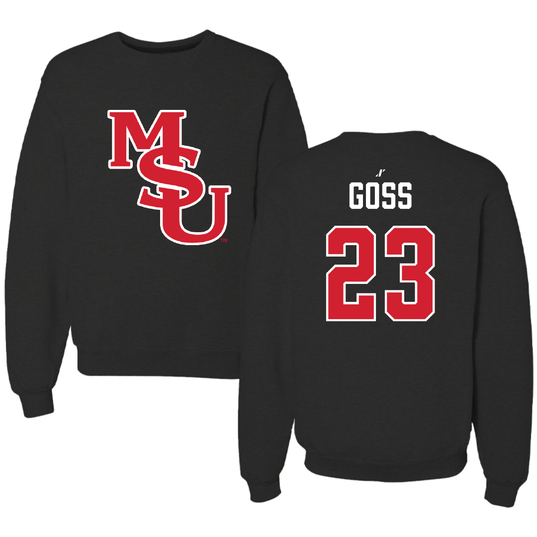 Minot State University Basketball Black Crewneck - #23 Taylor Goss