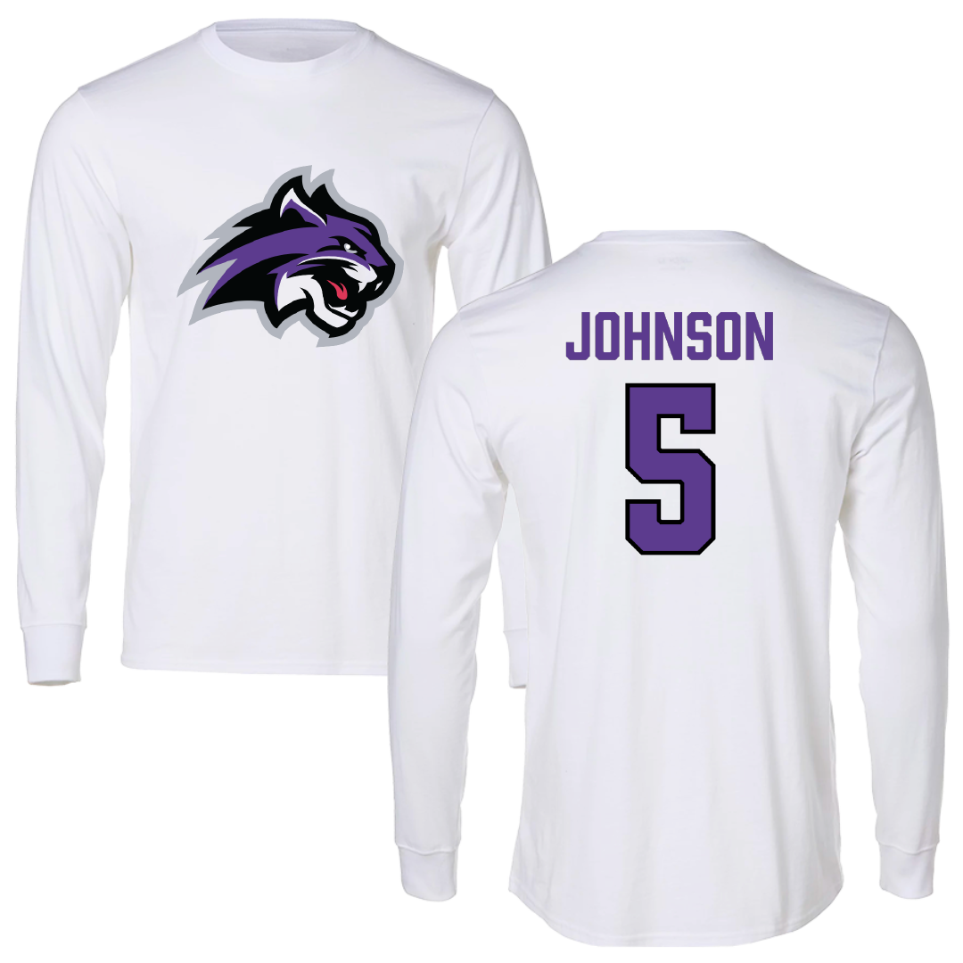 Wiley University Softball White Long Sleeve - #5 Gwendolyn Johnson