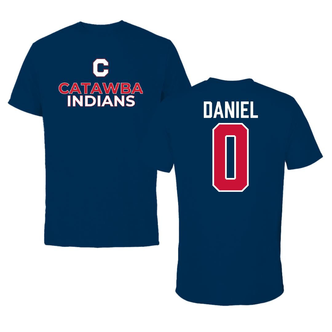 Catawba College Basketball Navy Tee - #0 Chase Daniel