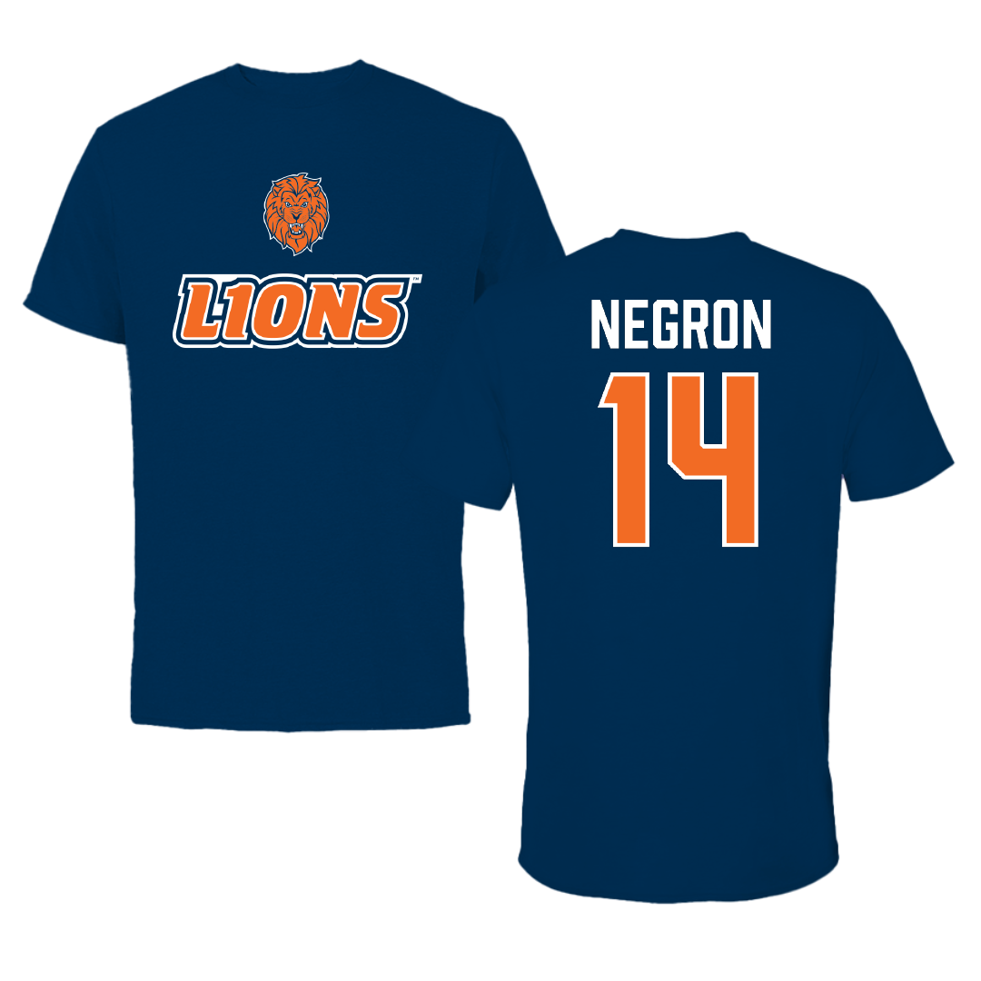 Lincoln University (Pennsylvania) Baseball Navy General Tee - #14 Isaiah Negron