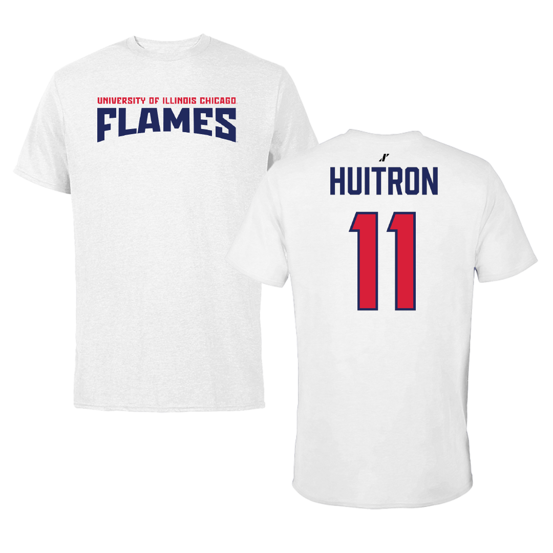 UIC Soccer White Classic Tee - #11 Preston Huitron