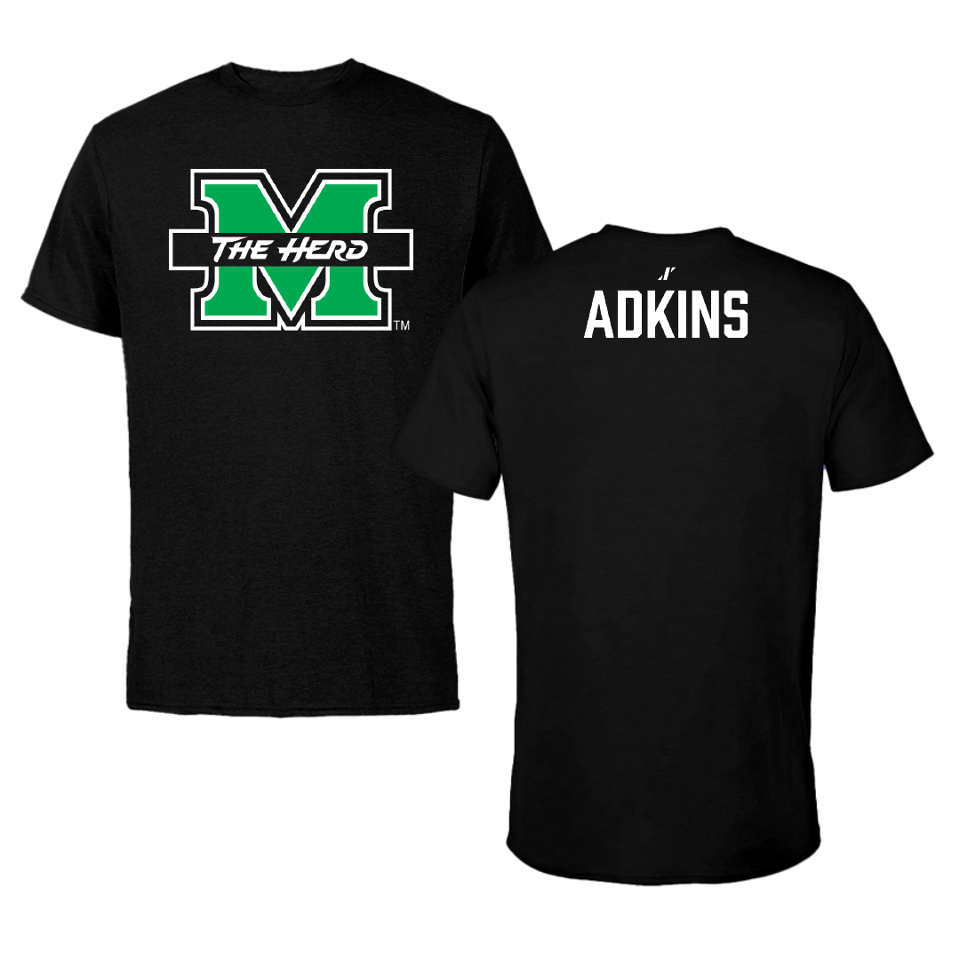 Marshall University Cheer Black Tee - Kaci Adkins