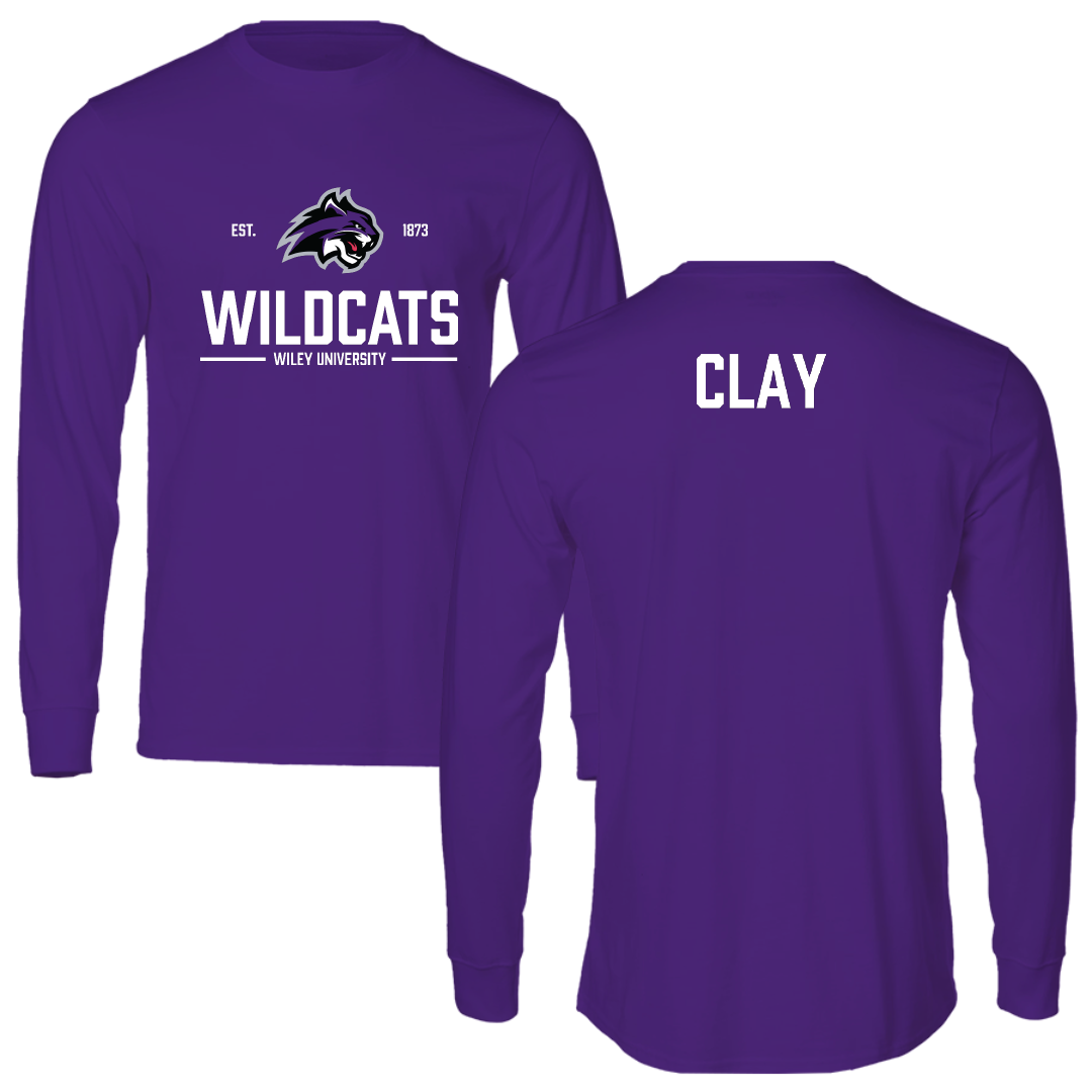 Wiley University TF and XC Purple General Performance Long Sleeve - Elisa Clay
