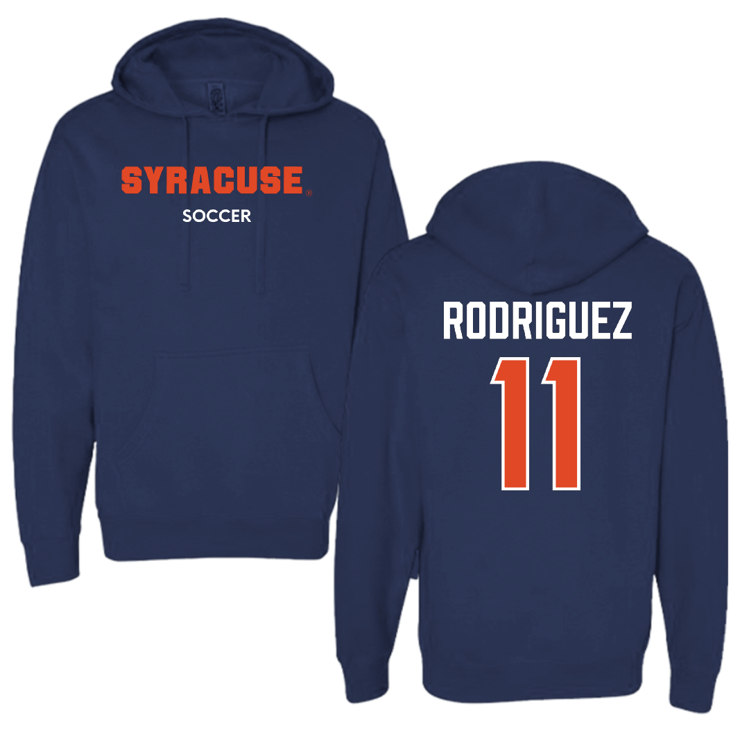 Syracuse University Soccer (M) Navy Hoodie - #11 Bryson Rodriguez