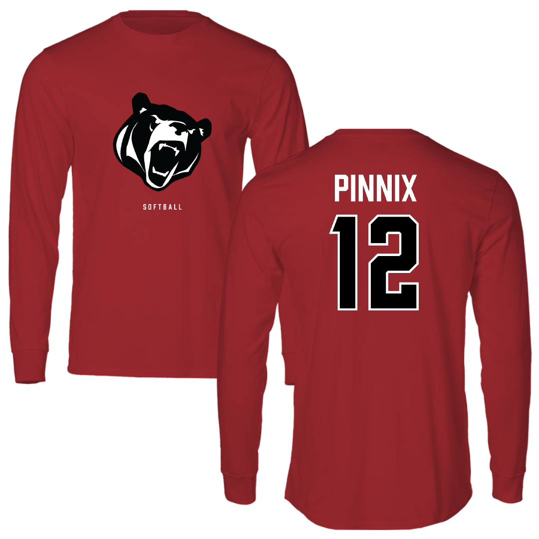 Lenoir-Rhyne University Softball Canvas Red Bears Long Sleeve - #12 Ryleigh Pinnix