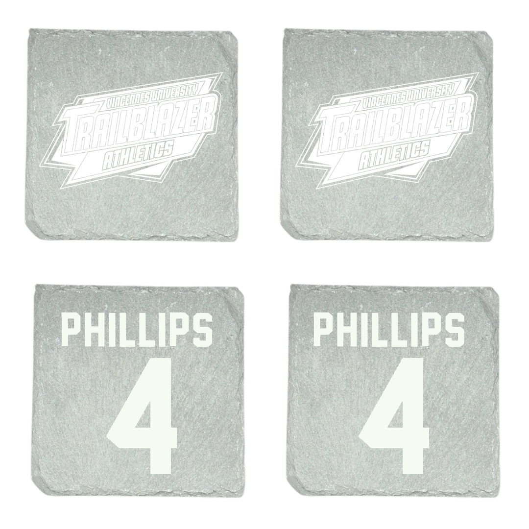 Vincennes University Baseball Stone Coaster (4 Pack)  - #4 Jaret Phillips
