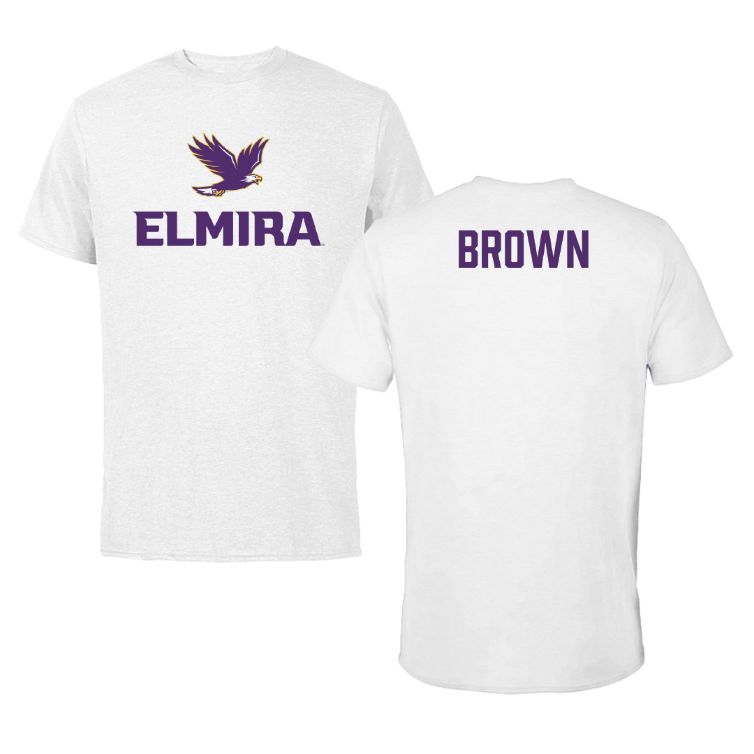Elmira College Wrestling (M) White Tee - Kolton Brown