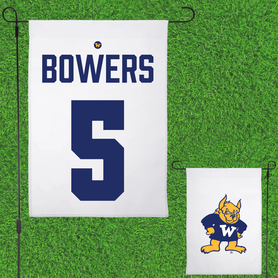 Webster University Soccer (W) White Garden Flag - #5 Gemma Bowers