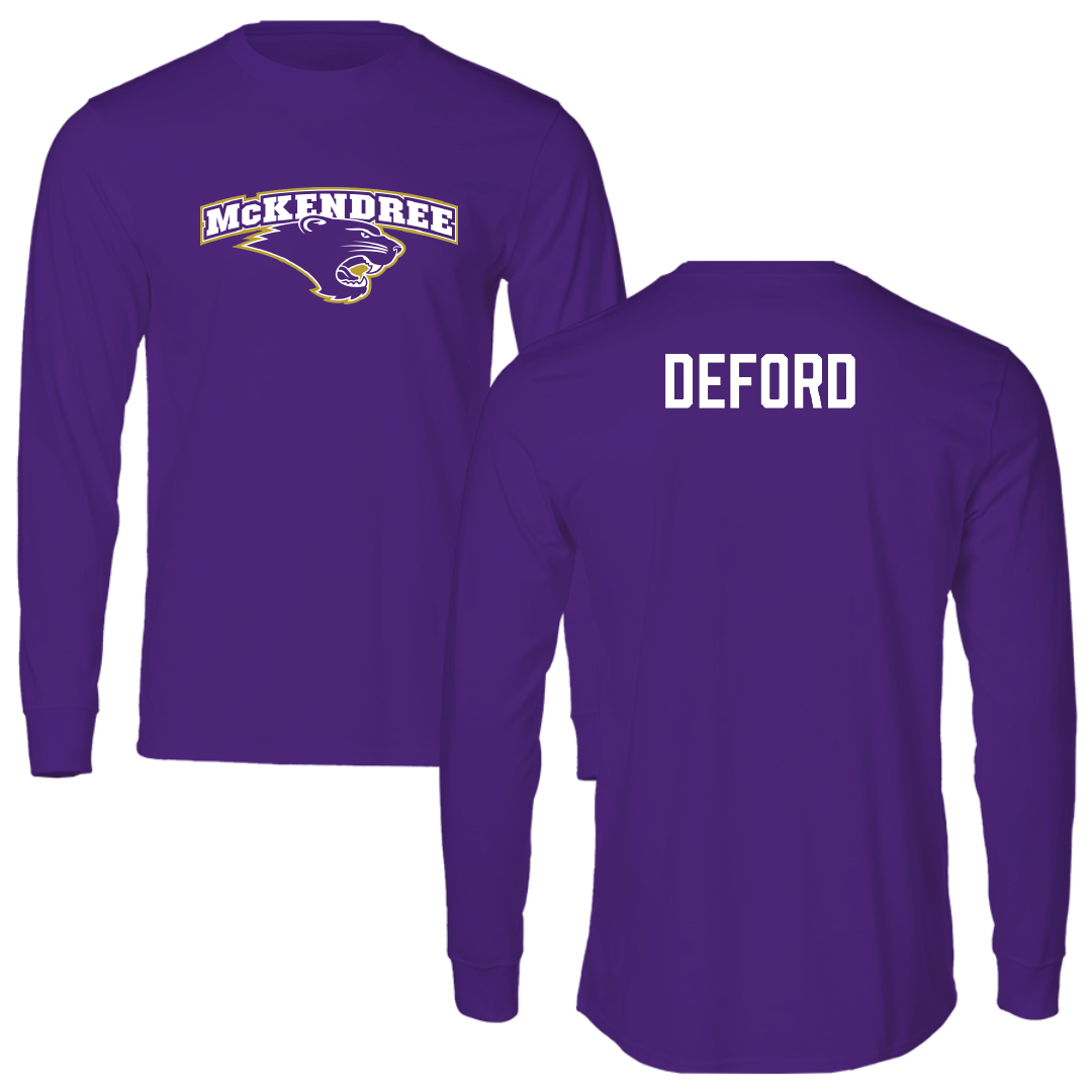 McKendree University Football Purple Long Sleeve - Keegan DeFord