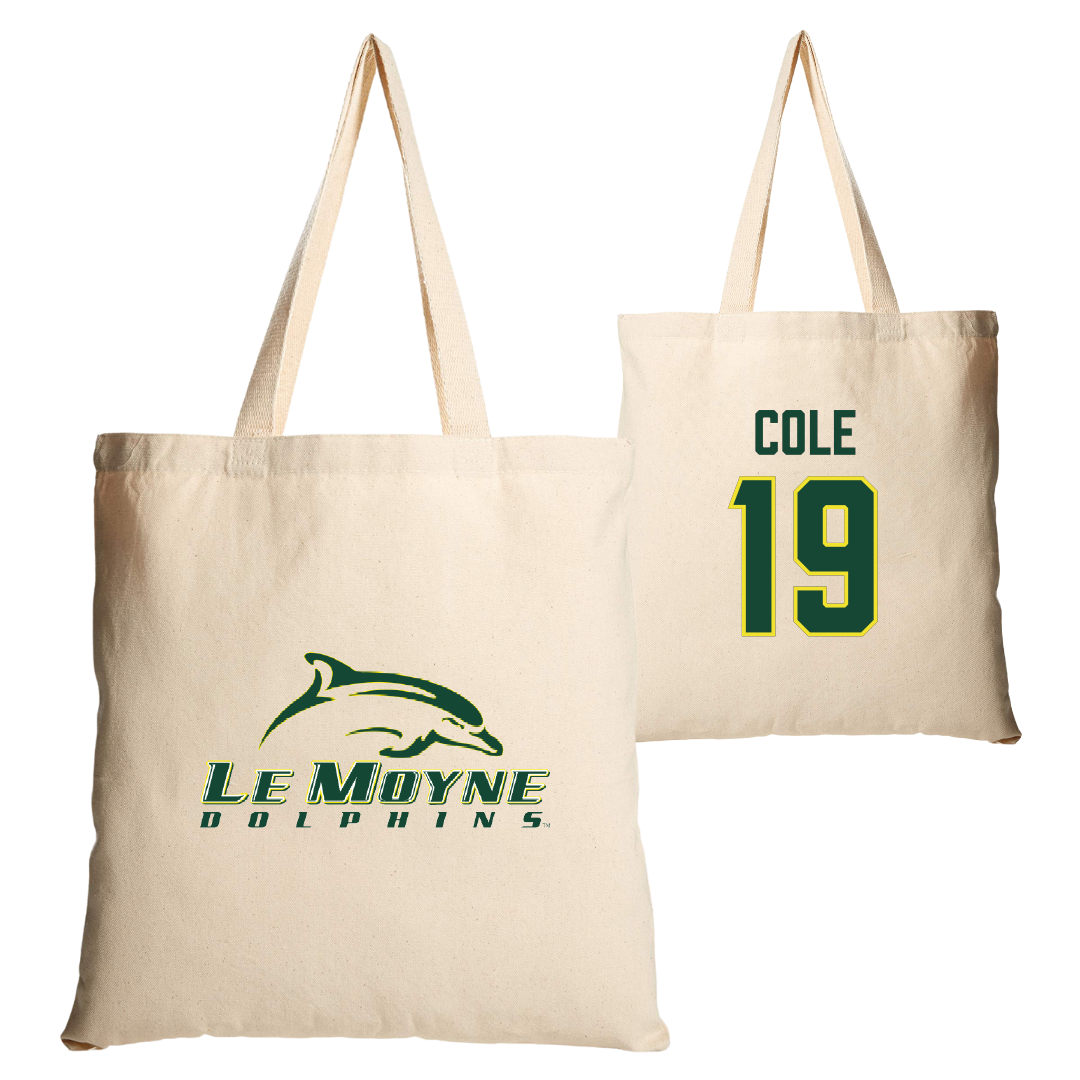 Le Moyne College Lacrosse (W) Tan Canvas Tote Bag - #19 Allison Cole