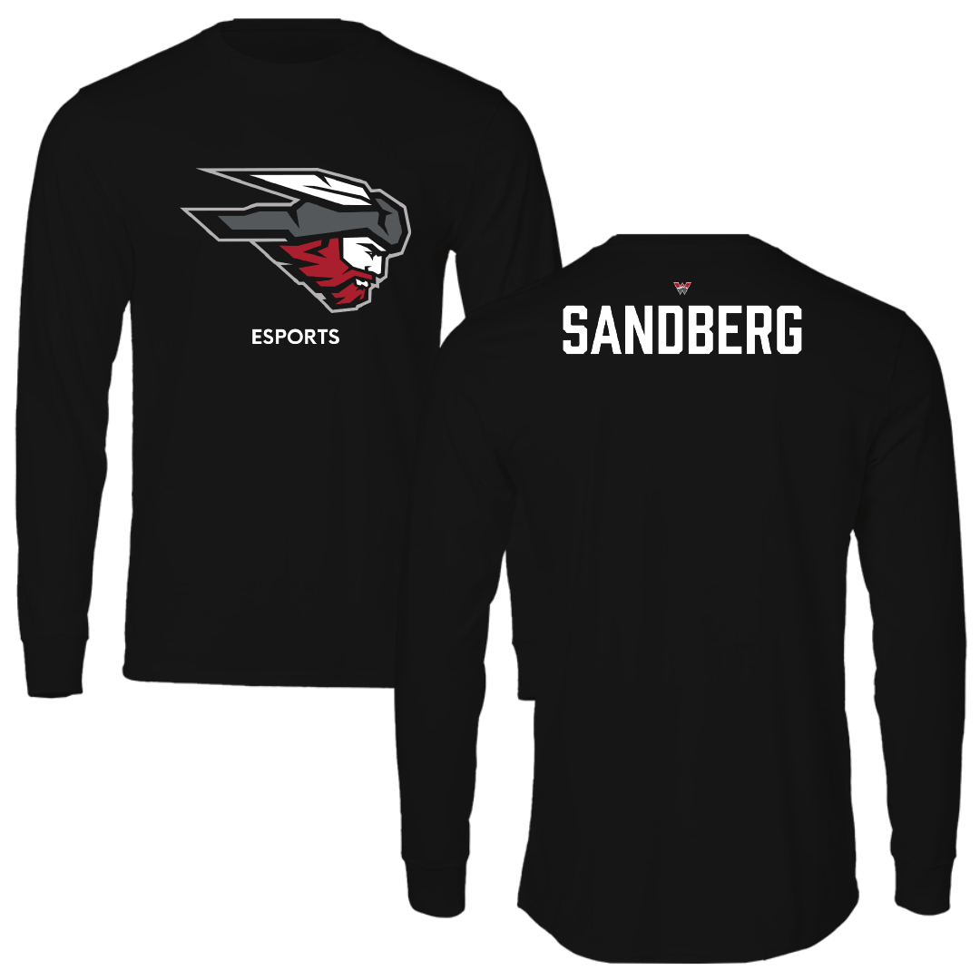 Western Colorado University Esports Black Performance Long Sleeve - Bridger Sandberg