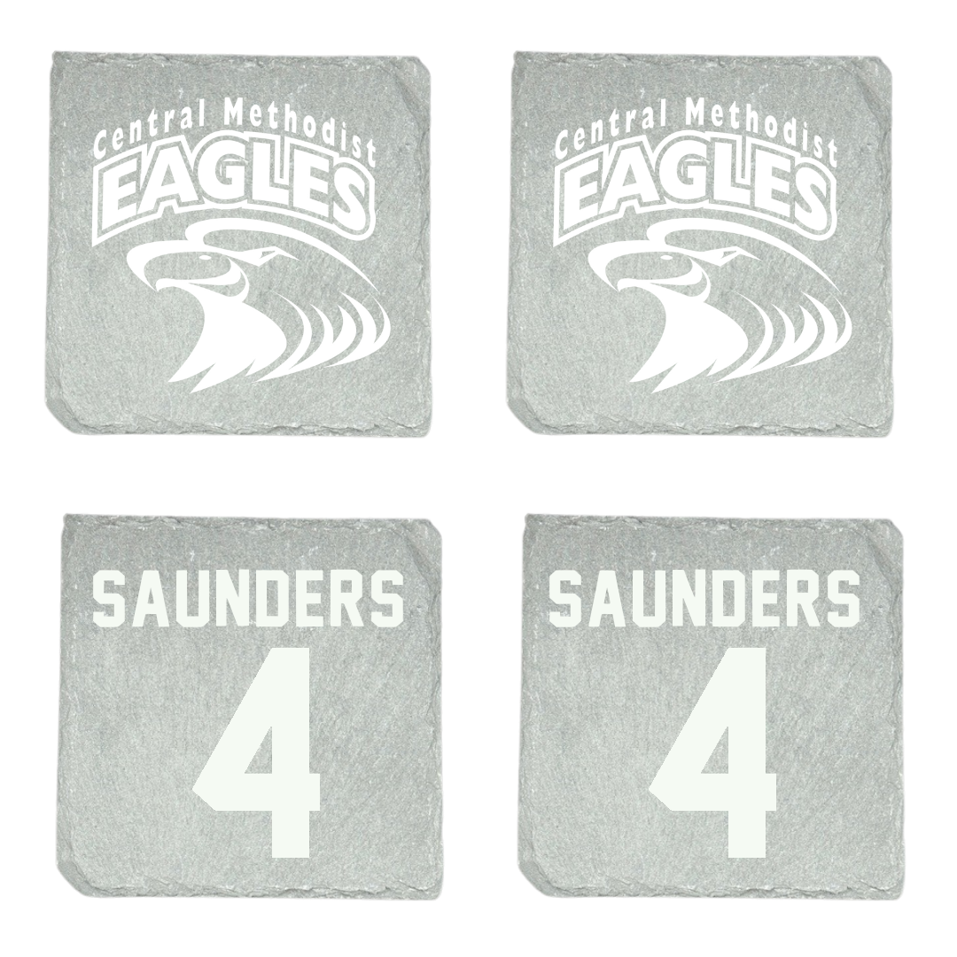 Central Methodist University Football Stone Coaster (4 Pack)  - #4 Crishaun Saunders