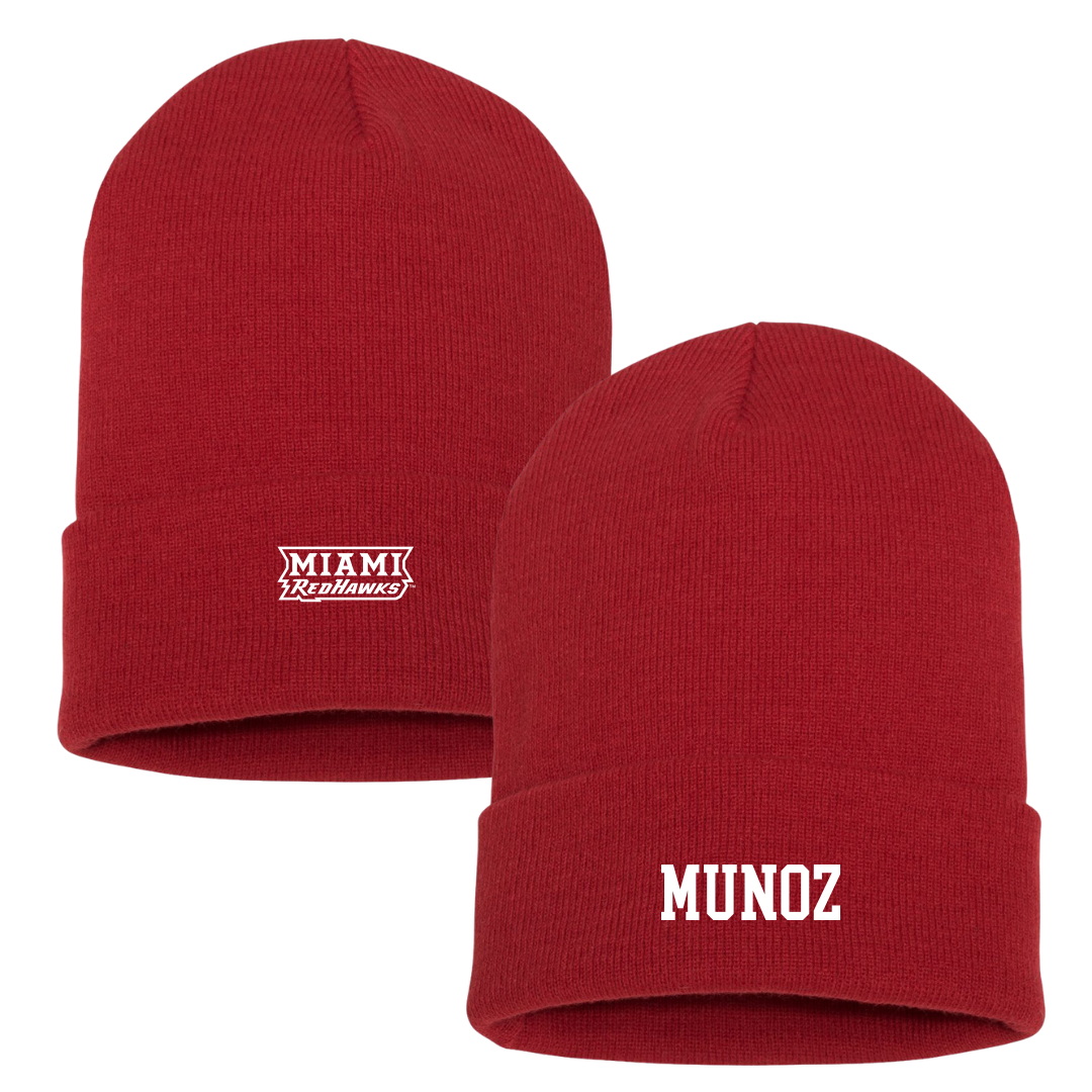 Miami University (Ohio) Softball Red Beanie - #10 Daina Munoz