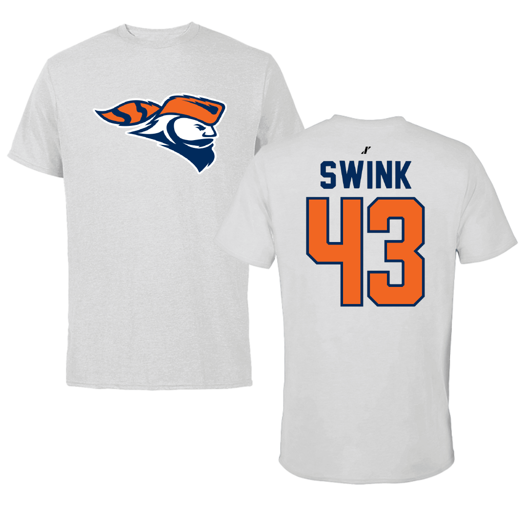 Carroll University Football Light Gray Tee - #43 Matthew Swink