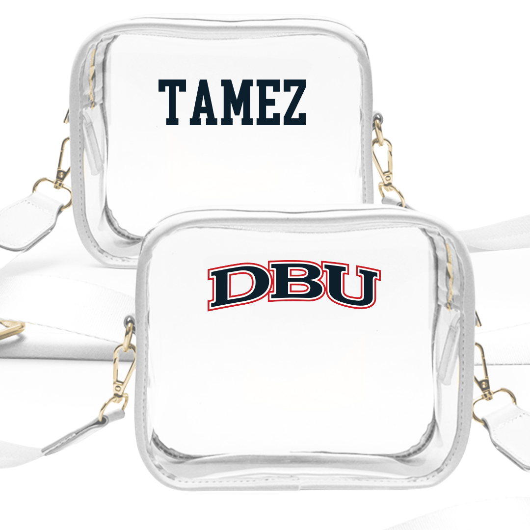 Dallas Baptist University Cheer White Clear Stadium Bag - Ava Tamez