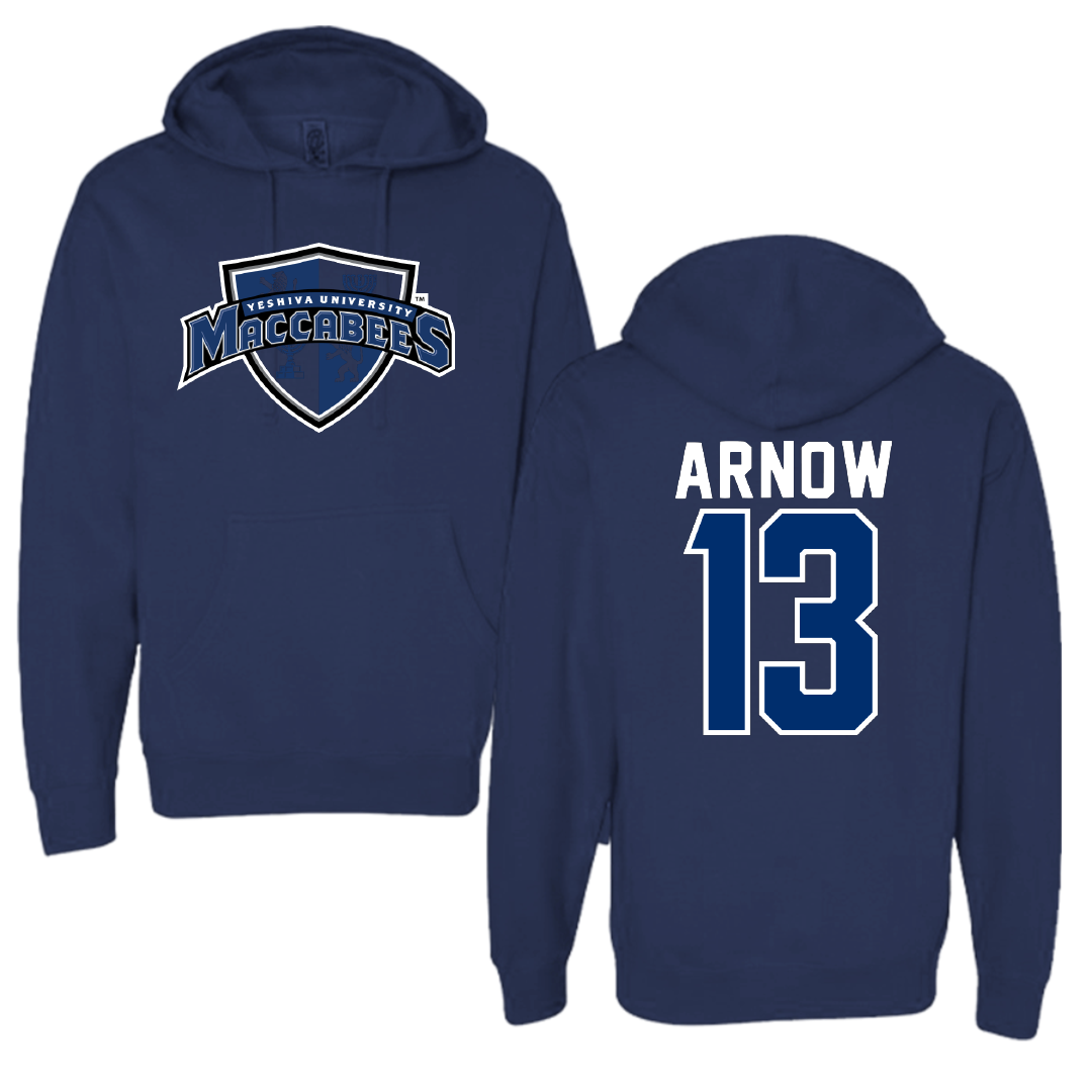 Yeshiva University Baseball Navy Hoodie - #13 Jake Arnow