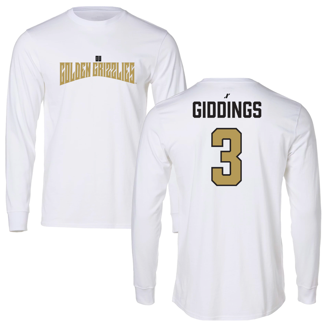 Oakland University Soccer (W) White Classic Long Sleeve - #3 Bailey Giddings