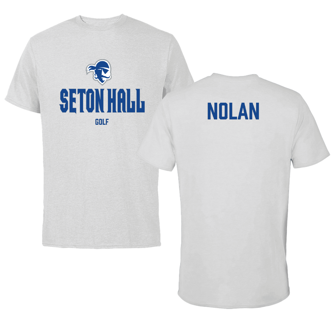 Seton Hall University Golf (M) Light Gray Performance Tee - Luke Nolan