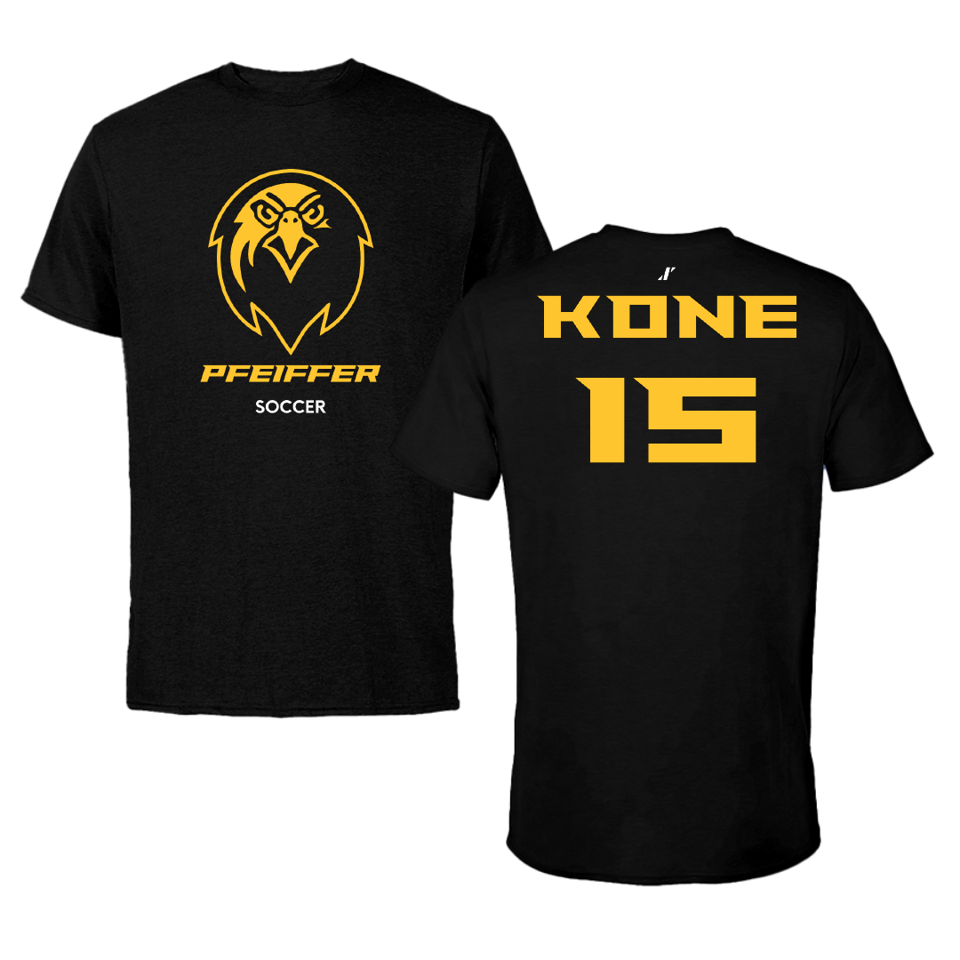 Pfeiffer University Soccer (M) Black Tee - #15 Seydou Kone