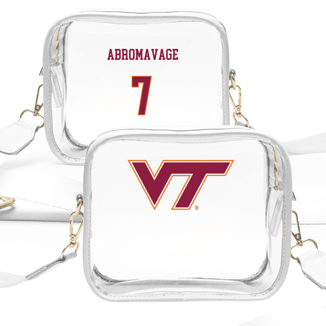 Virginia Tech Softball White Clear Stadium Bag - #7 Nora Abromavage