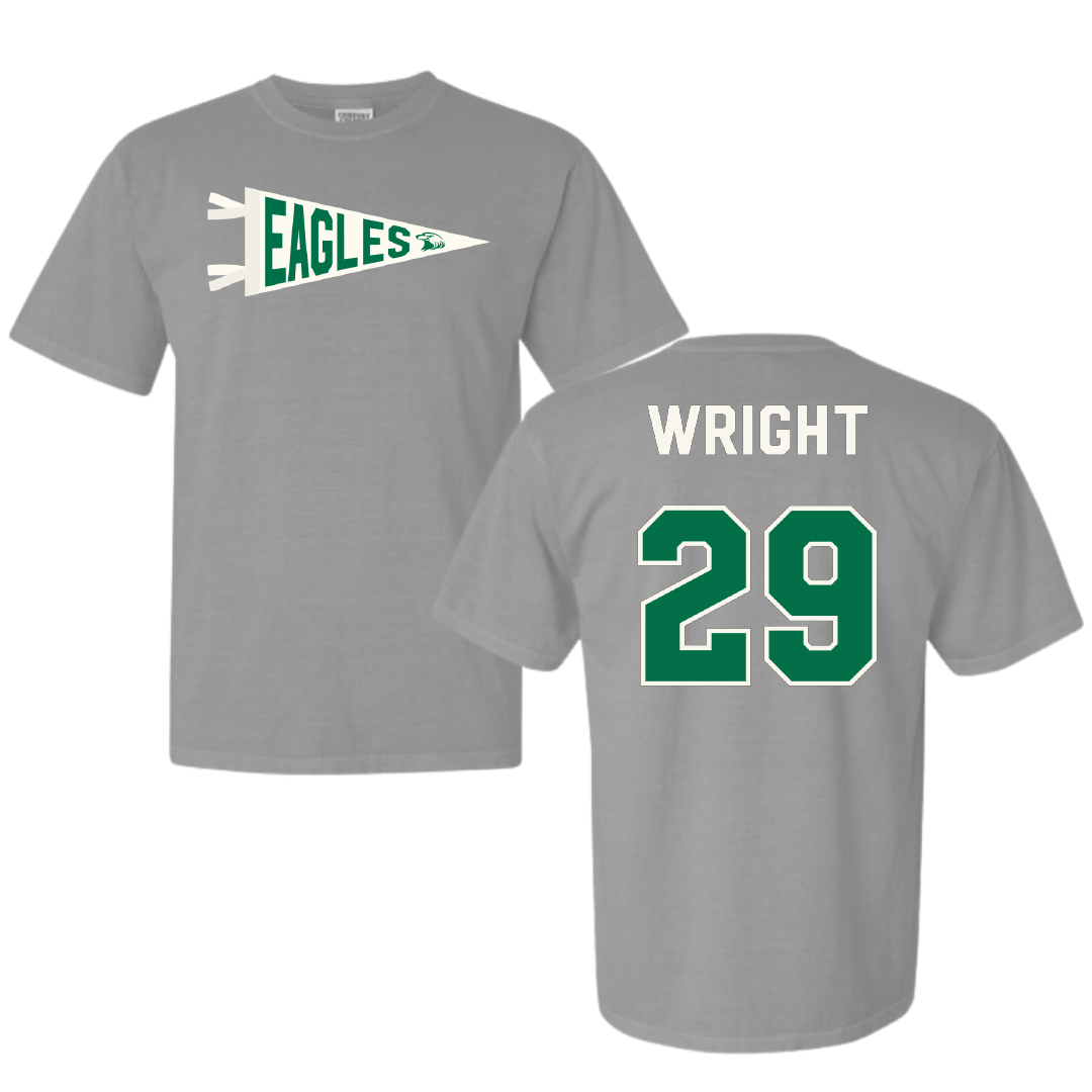 Central Methodist University Soccer (M) Light Gray Pennant Comfort Colors Tee - #29 Carson Wright