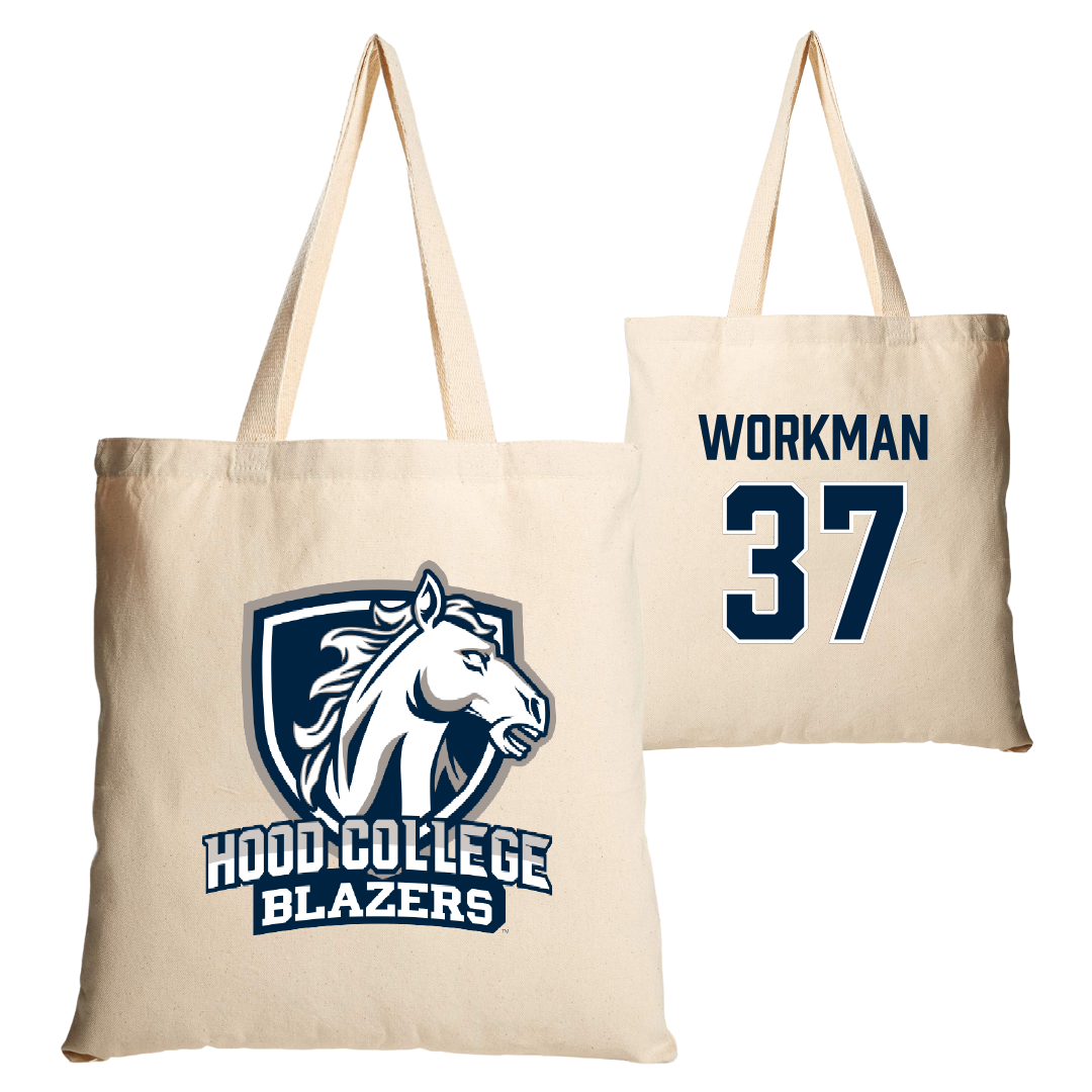 Hood College Lacrosse (M) Tan Canvas Tote Bag - #37 Preston Workman