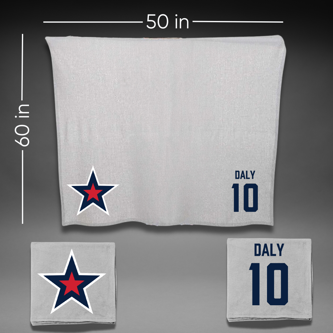 Robert Morris University Basketball Gray Blanket - #10 Mallory Daly