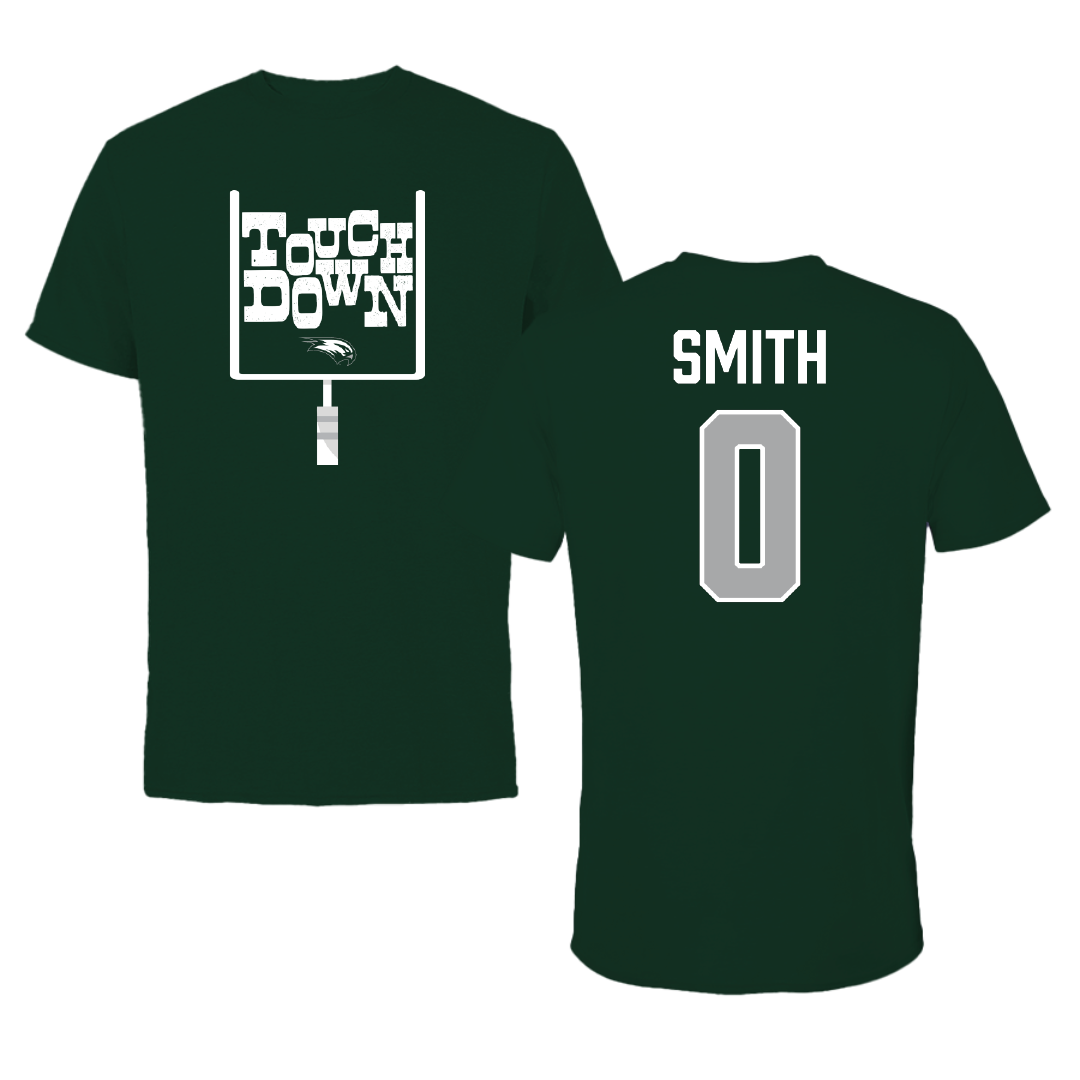 Wagner College Football Forest Green Touchdown Tee - #0 Justin Smith