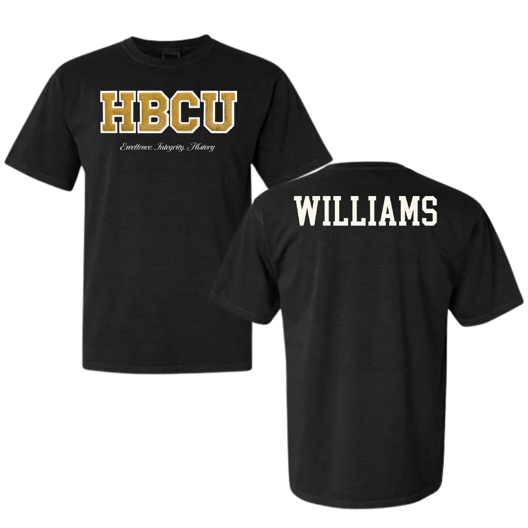 Alabama State University TF and XC Black HBCU Varsity Comfort Colors Tee - Aliyah Williams
