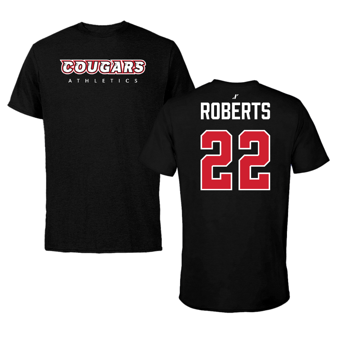 Southern Illinois University Edwardsville Soccer Black Tee - #22 Audrey Roberts