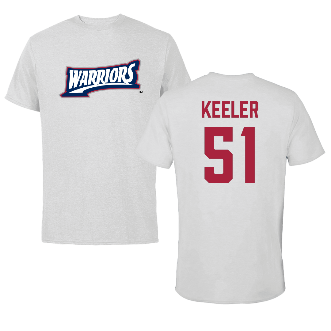 Sterling College Football Light Gray Warriors Tee - #51 Ross Keeler
