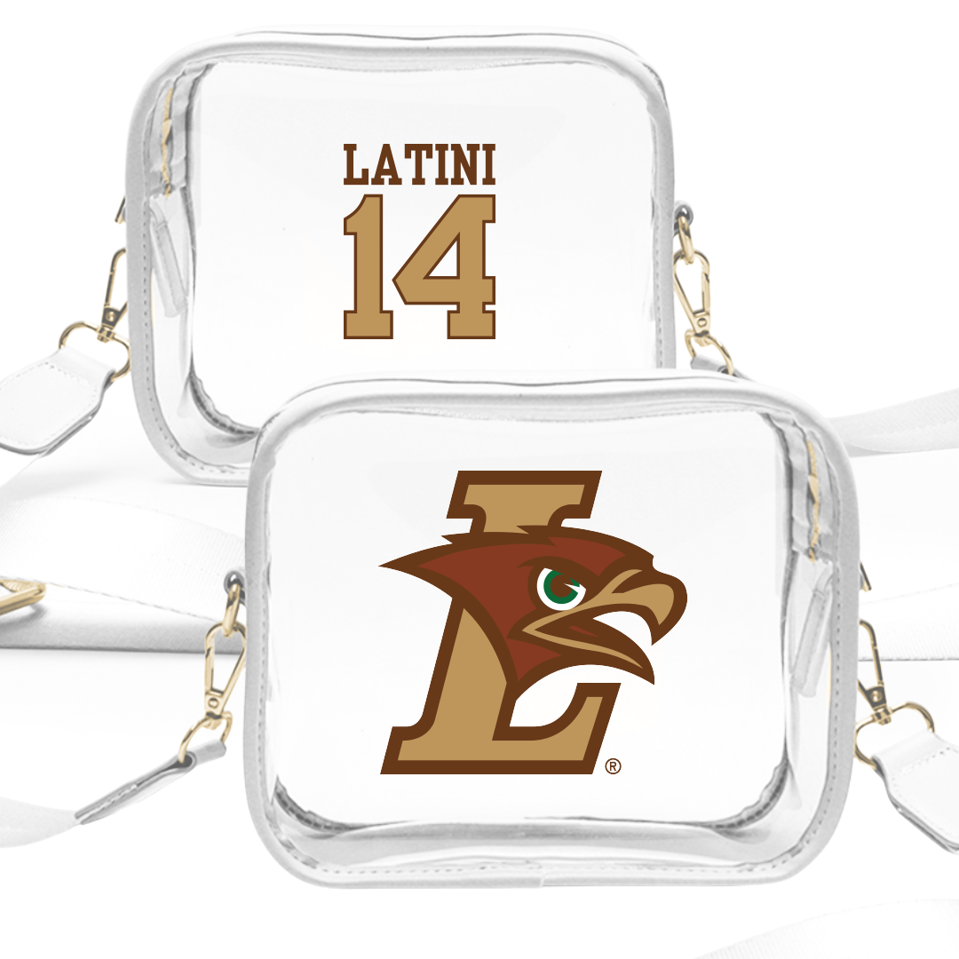Lehigh University Soccer (W) White Clear Stadium Bag - #14 Taylor Latini