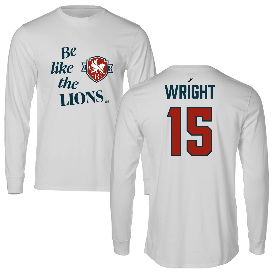 Bethesda University Basketball (M) Light Gray Be Like Us Performance Long Sleeve - #15 Andre Wright