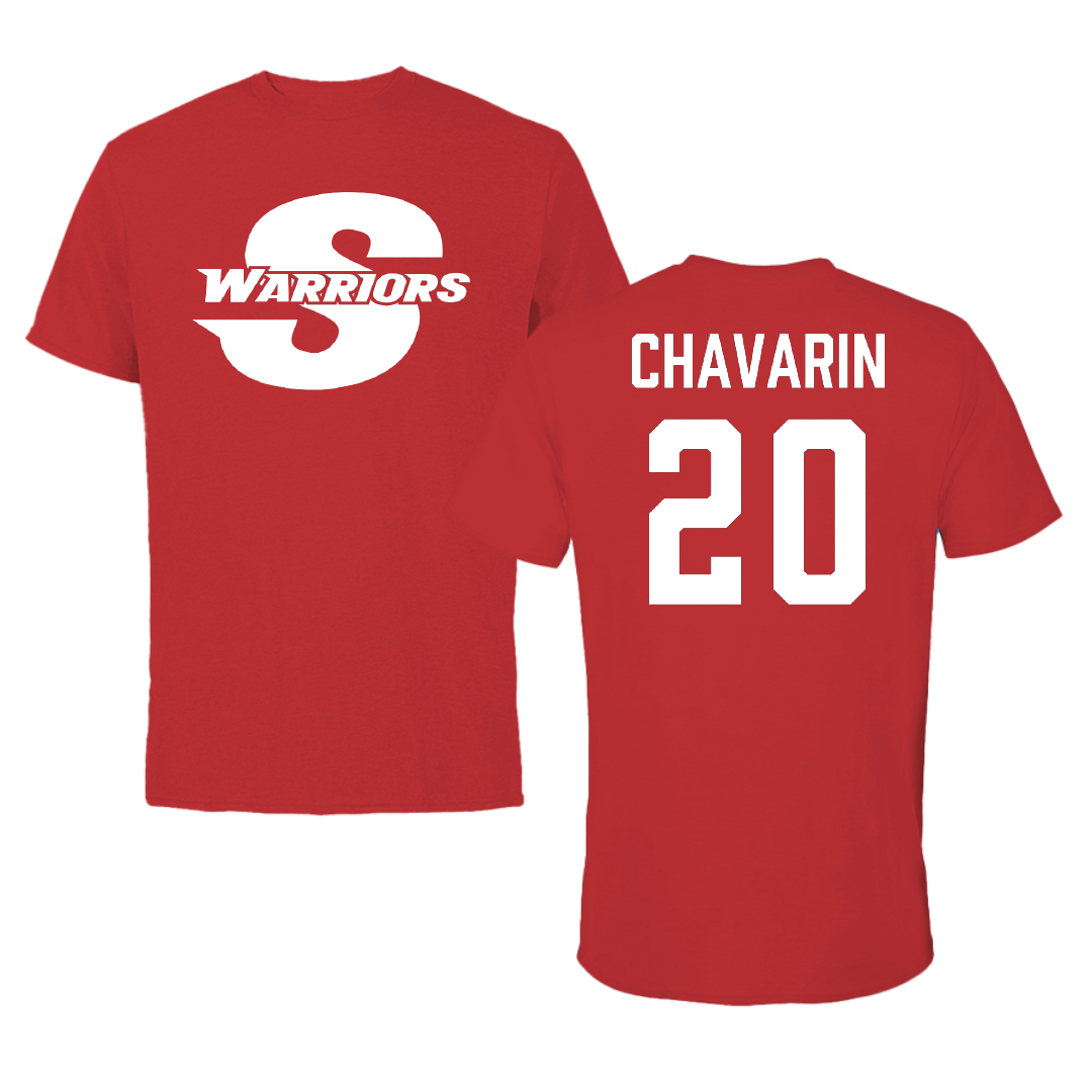 Stanislaus State Basketball (M) Red Performance Tee - #20 Samuel Chavarin