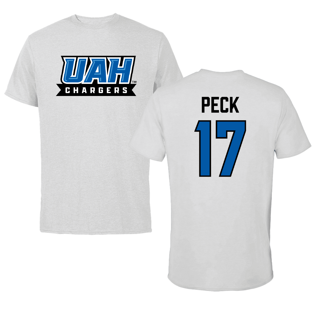 Huntsville Lacrosse (M) Light Gray Performance Tee - #17 Connor Peck