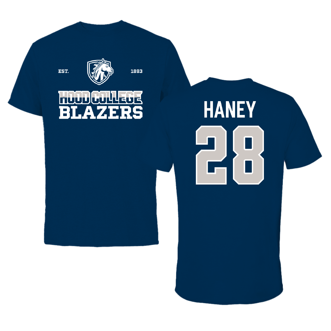 Hood College Lacrosse (M) Navy General Tee - #28 Connor Haney