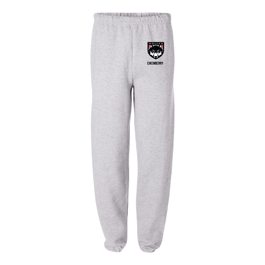 Western Oregon University Basketball (M) Light Gray Sweatpants - #32 Graham Eikenberry