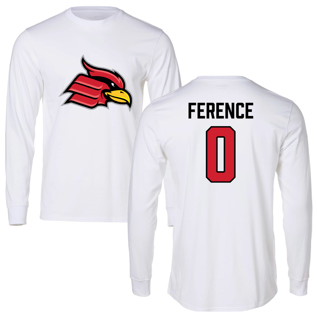 Wheeling University Baseball White Performance Long Sleeve - #0 Keaton Ference