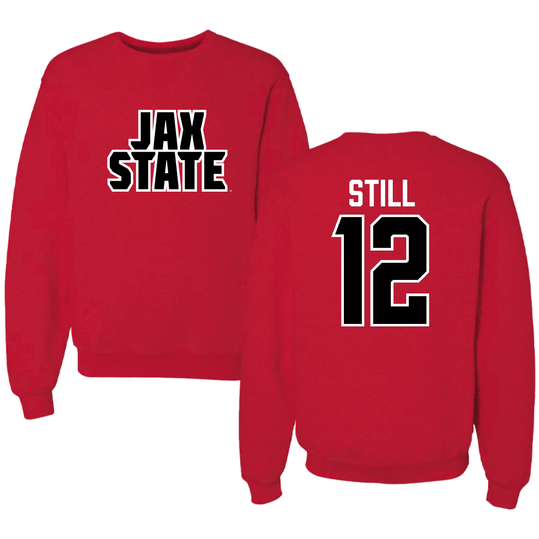 Jacksonville State University Soccer Red Crewneck - #12 Brookelyn Still