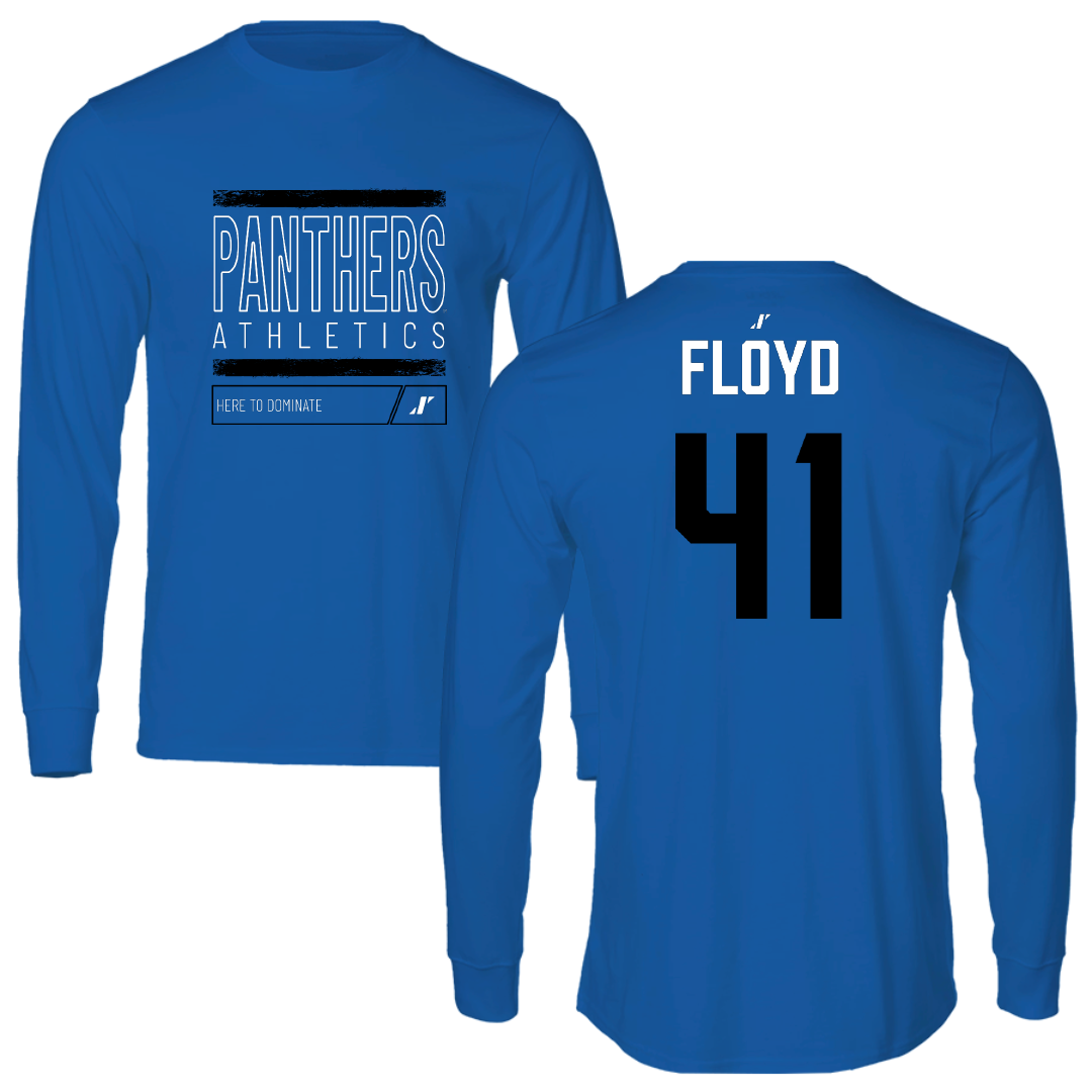 Georgia State University Football Blue Dominate Long Sleeve - #41 Adrian Floyd