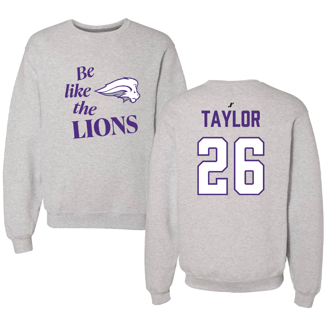 Nelson University Baseball Light Gray Be Like Us Crewneck - #26 Cy Taylor