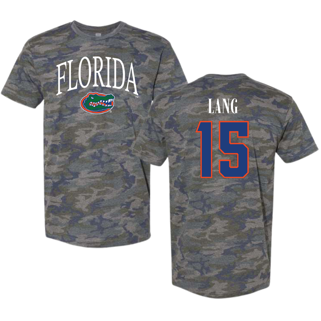 University of Florida Soccer Vintage Camo Tee - #15 Addy Lang