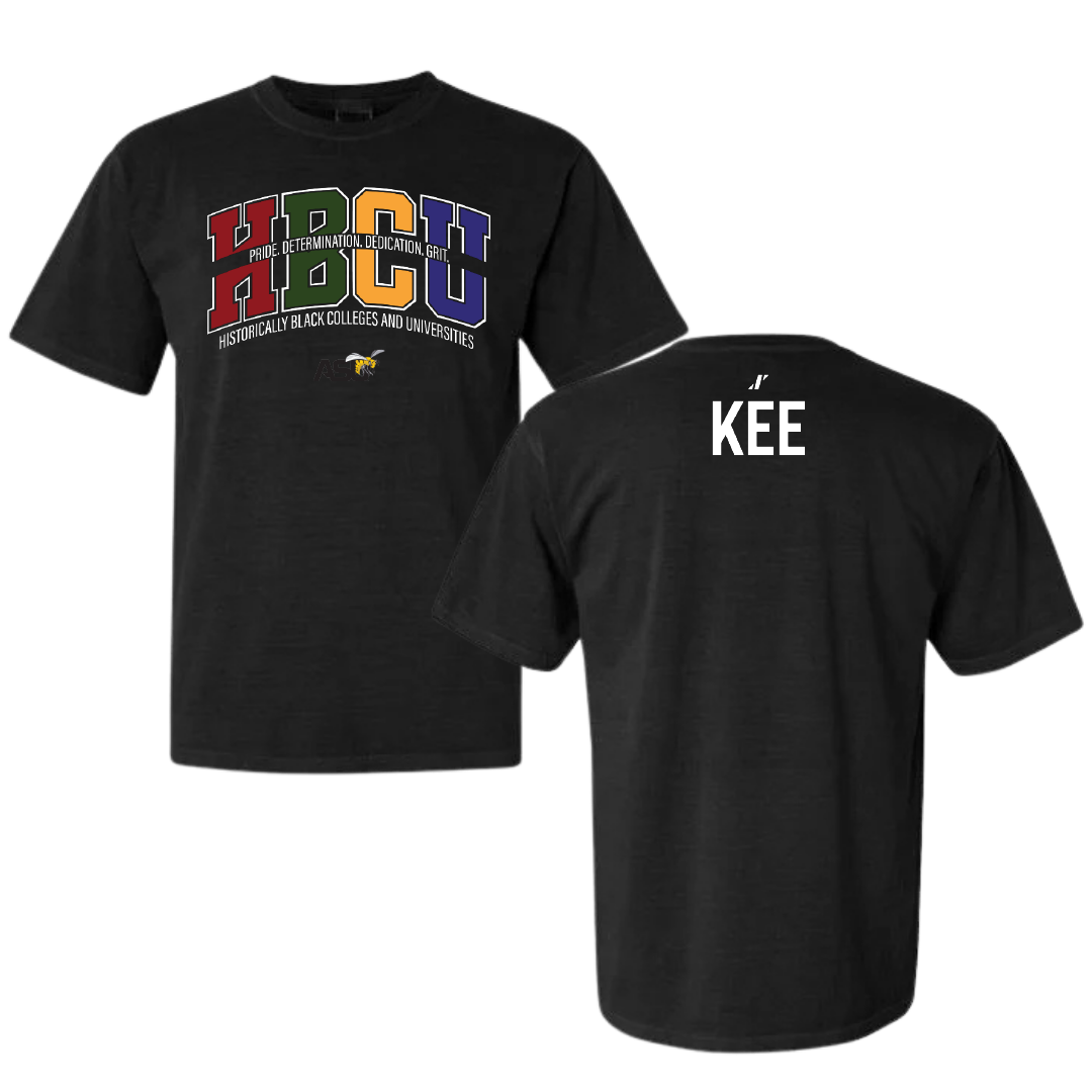 Alabama State University TF and XC Black HBCU Comfort Colors Tee - Vejarrica Kee