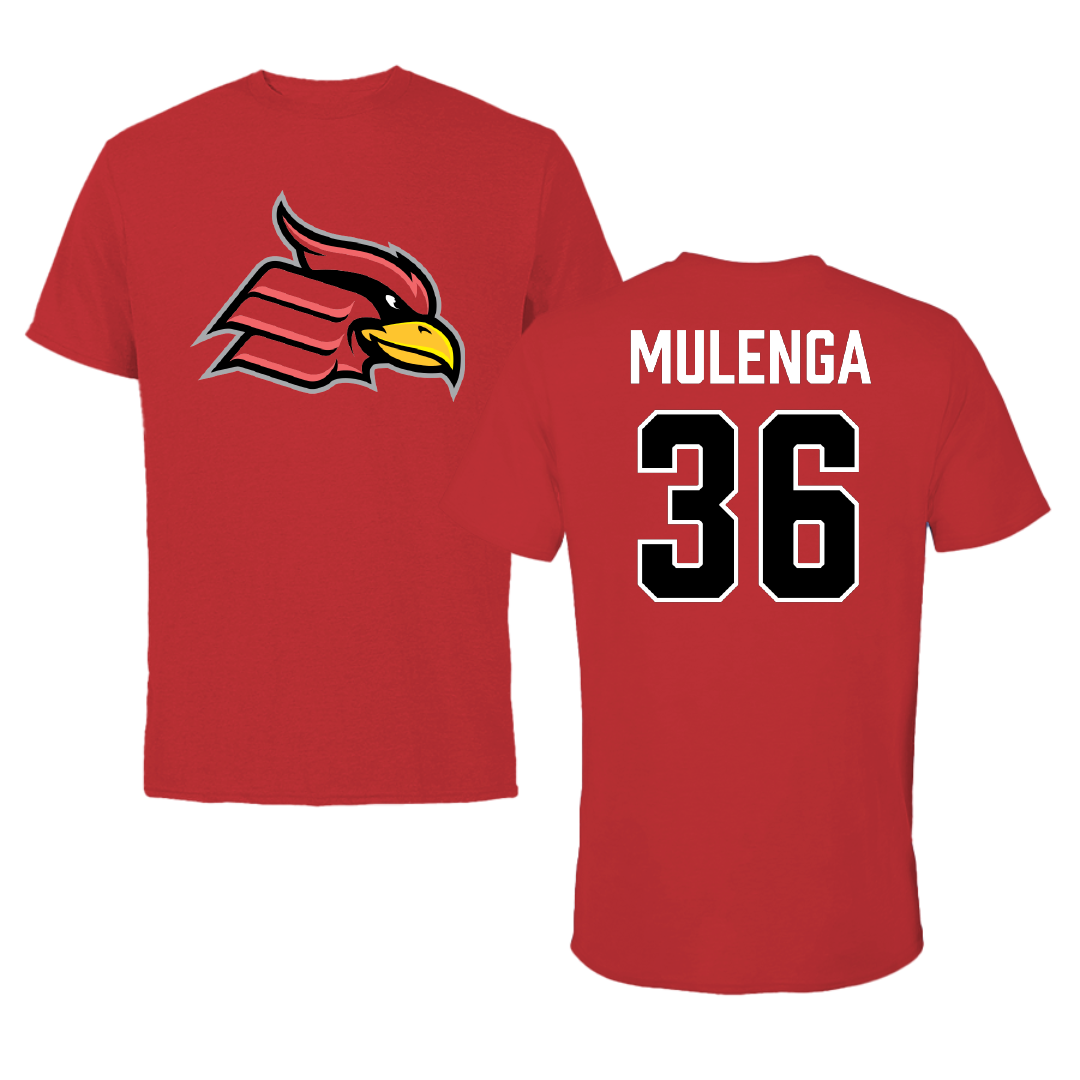 Wheeling University Soccer (M) Red Performance Tee - #36 Mapalo Mulenga